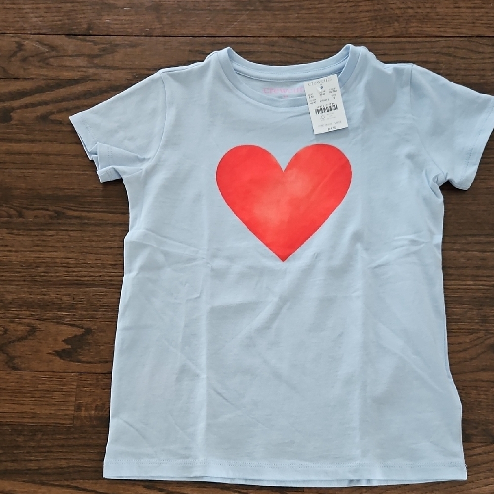 NWT‎ Sold Out Crewcuts Girls' Watercolor Heart T-Shirt